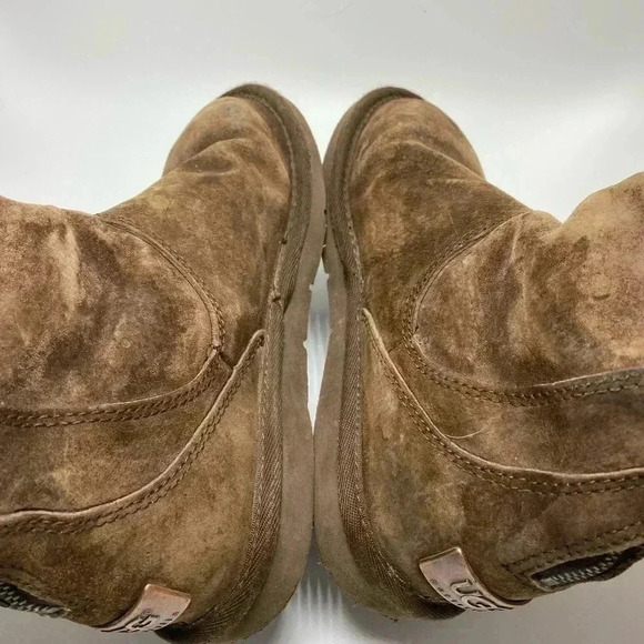 UGG knight bridge zip tall brown shearling zipper in back fall winter - Picture 5 of 10